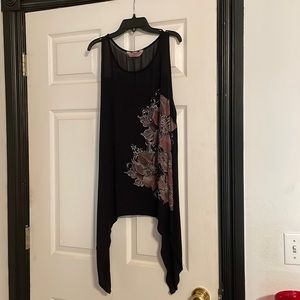 Embellished black top